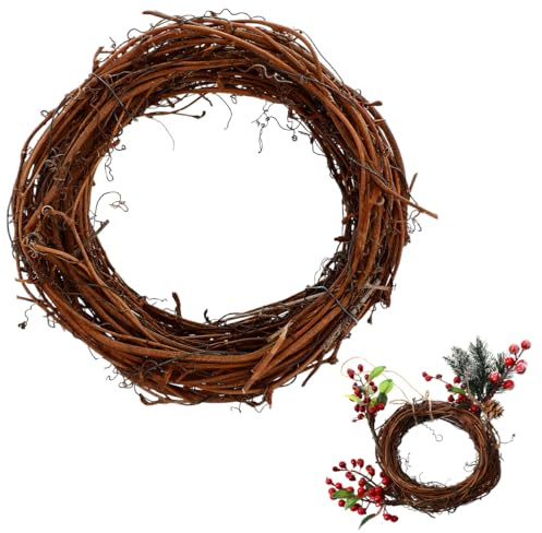 Grape Vine Wreaths for Crafts, Wreath Grapevine DIY Crafts Natural Grapevine Twig Garland Hanging Decor for Wedding Party DIY Christmas Holiday Decoration
