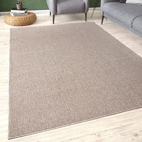 THE RUGS Low Pile Area Rugs – Modern Indoor Rugs for Living Room, Bedroom, Dining Room, Entryway – Non-Shedding (Beige, 160x230 cm)