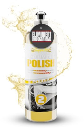 ShinyChiefs MEDIUM CUT POLISH - Autopolitur gegen Gebrauchs- und Polierspuren - Silikonfreier Autolack Kratzer Entferner mit schneller Schliffentfernung und Glanz-Finish für alle Lacke, 500ml