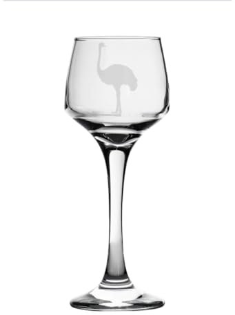 Emu Engraved Sherry Glass, Animal Gift for Women, Gift for Men