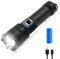 LALALUYE Torcia Led Ricaricabile, 20000 Lumens Torcia Led Potente Professionale 5 Modalità Type-C Torcia Potente, XHP70.2 Tattica Militare, Alta Potenza, Portatile, Zoomabile Impermeabile
