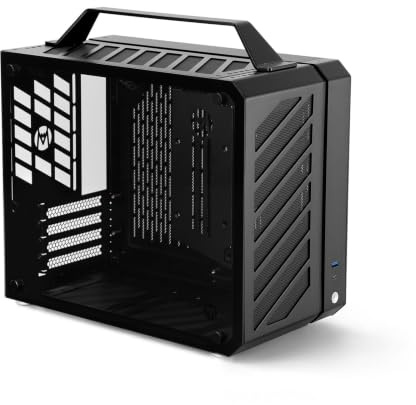 MECHANIC MASTER Mechanic Master C28 KuFang mATX Chassis/Alumium/Steel/Water-Cooling/Temered Glass MATX/ITX Small Form Factor Computer Case (Elegant Black)