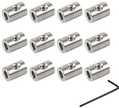 Xotiq Drahtseilklemme 12 Stück Handschraubenklemme 304 Edelstahl-Drahtseilklemme mit Sechskant-Madenschrauben-Schnalle Seilklemme (Size : for 2mm Wire Rope)