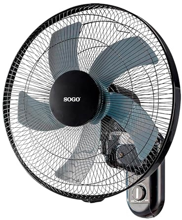 SOGO Ventilador De Pared 16 Con Mando A Distancia - Alta Potencia Bajo Ruido Para Dormitorio - Oscilante Con Temporizador - Ventilador De Pared Con Aire Direccionable