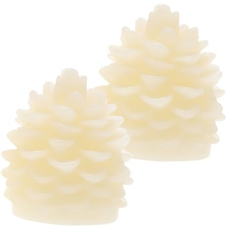 HOMSFOU Wachs Tannenzapfen Led 4 Stück Led Lichter Tannenzapfen Lichter Wachskerzenlicht Flammenloses Kerzenlicht Partydekorationen