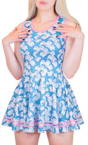 LittleForBig Dam silkeslen ärmlös overall hajvän bodycon mini klänning kjol, BLÅ, 4XL