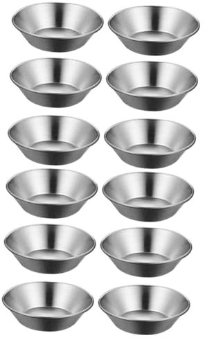 SEWOART 12pcs Aluminium Alloy Tart Mold Non-Stick Bakeware for Homemade Desserts for Muffins and Cakes Superb Heat Conductivity for Even Baking
