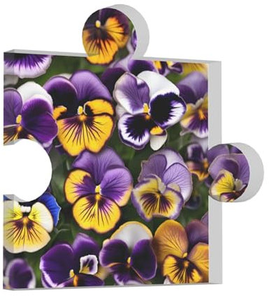 Pansy Perfection Acrylic Print Gifts Decor Home Signs Wedding Memorial Desks Office Heart Personalised