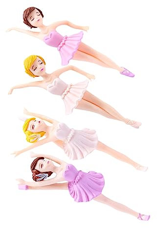 MOLUCKFU 4stücke Teiliges Ballett Mädchen Figuren Für Kuchen Dekoration Und Süße Ornamente Für Geburtstagsfeiern Und Backen Als Cupcake Topper