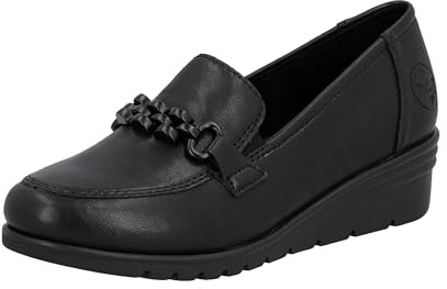 Rieker L5361 Mocassins pour Femme Noir 41 EU, Noir, 41 EU