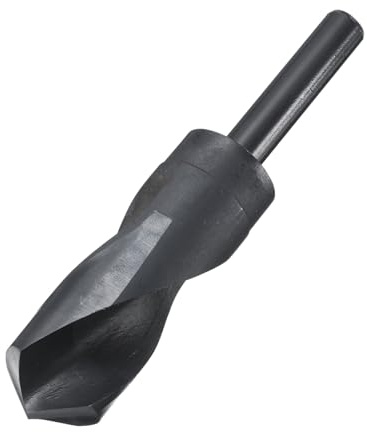 QUARKZMAN Spiralbohrer 31 mm, Metallbohrer Länge 150mm, Nitridbeschichtetes Reduzierte Schaftbohrer-HSS-9341 mit 12,7 mm Geradem Schaft für Edelstahllegierung Metall Holz, Schwarz