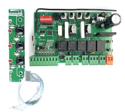 Motor Puerta Corredera, Placa base del controlador de la tarjeta de la placa de circuito del motor del abridor de puerta oscilante del motor de 24 VCC (control remoto opcional) ,para Puerta de Jardín