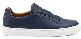 Frau - Sneaker Basic in Pelle, Blu, 40