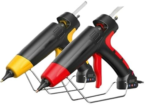 800W Professional Hot Melt Glue Gun Digital Adjustable Temperature Copper Nozzle 11 Mm Glue Sticks Industrial Tools Silicone Gun for DIY Craft Projects and Home Quick Repairs(800W-Digital-Red)