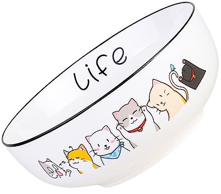 Didiseaon 1 Pz 6 ciotola in ceramica per gatti fruttiera ciotola frutta ciotole zuppa Scodella frutta Scodella da zuppa ciotola gatto ciotola in stile giapponese insalatiera liscia