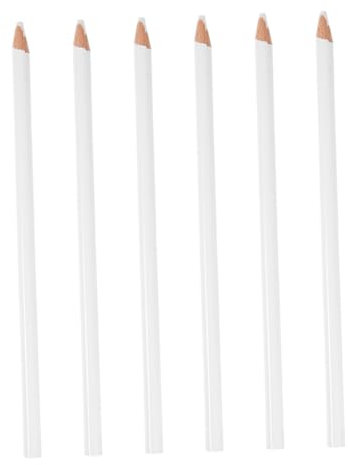 Artibetter 6pcs White Mark Pen for Glass and Ceramic, Multi-function Drawing Pencil 4.0mm Core, Suitable for Fabric, Leather, and Woodworking Marking