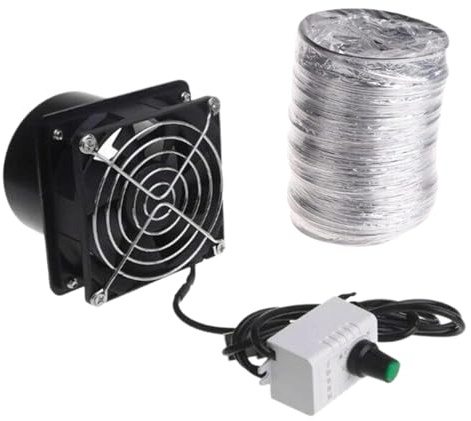 Maciun Ventilador de ventilación | Ventilador de escape axial pequeño, mini extractor de ventilación de aire, extractor en línea para inodoro, ventana, baño, cocina