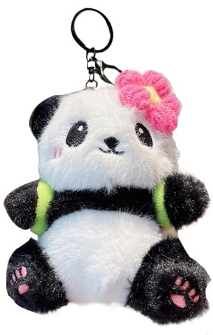 Genérico Llavero De Peluche Suave De Panda, Muñequita Adorable Colgante, Ligero Y Peluche Suave Coleccionable Para Bolso, Equipaje O Viaje