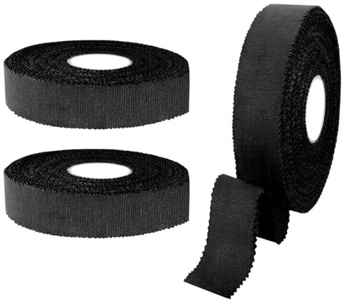 MOTIBACK Sporttape Lot de 3 rouleaux de ruban adhésif de sport professionnel (3 x 1,25 cm x 13,7 cm) - Ruban adhésif non élastique indéchirable pour poignets, doigts et articulations - Doux pour la