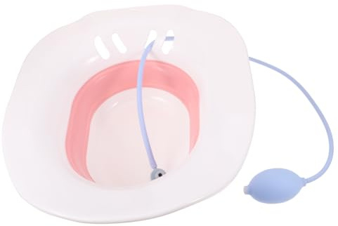 TOYANDONA Sitzbadewanne für Postoperative Pflege Hämorrhoiden mit Überlaufschutz und Stauraum Rutschfeste Oberfläche für Zufällige Farbe