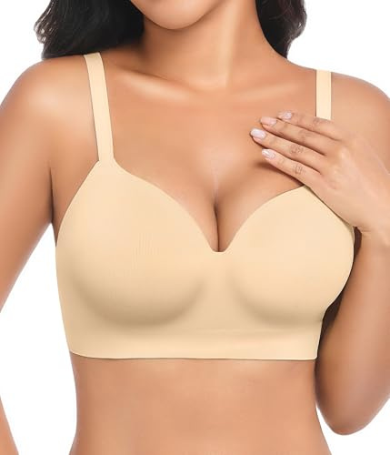Niwicee Reggiseno Senza Ferretto Push up Invisibile Reggiseni Senza Cuciture Reggiseno Comodo Reggiseno Contenitivo con Coppa Incorporata