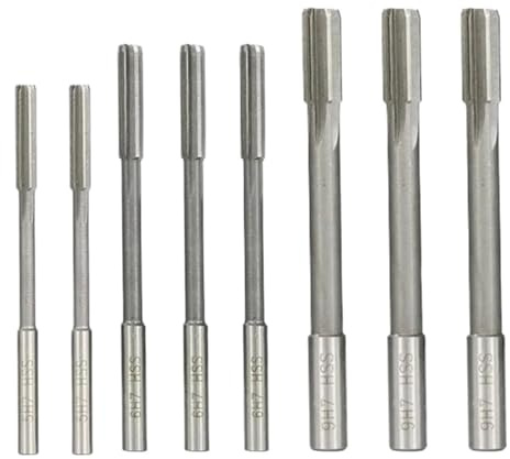 8 Uds 3,0-10mm HSS H7 Juego De Escariadores Máquina Fresado Vástago Recto Herramienta Corte Mandril