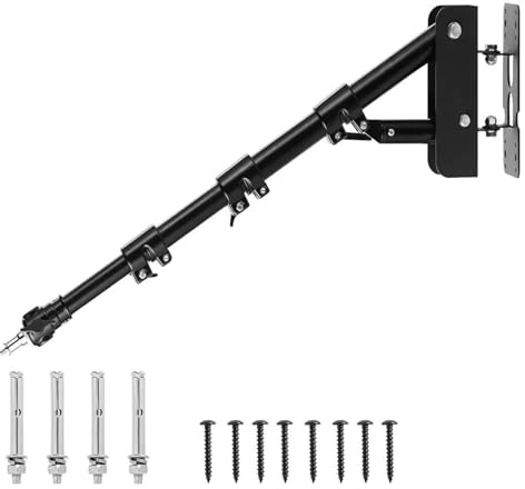 Rotatable Wall Mount Photography Boom Arm Bracket | Horizontal and vertical rotation design, suitable for studio kits, video and strobe lights