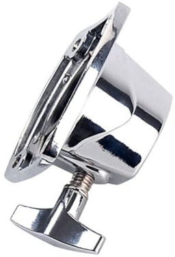 Kisangel Soporte Metálico para Platillo de Bombo para Batería, Ligero y Ajustable, Accesorio Seguro para Kit de Batería en Color Plata
