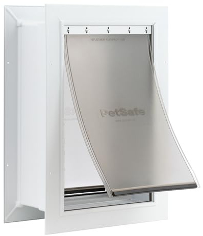 PetSafe Never Rust Wall Entry Pet Door - Telescoping Frame - Insulates Better Than Metal Doors, Energy Efficient Cat & Dog Door - Interior & Exterior Walls, Weatherproof, Easy to Install & Clean - S