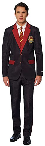 Suitmeister Herren Men Suit Business-Anzug Hosen-Set,Gryffindor,XXL