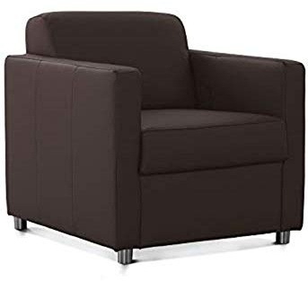 CAVADORE Corianne Sessel, mit Federkern, Polstersessel in Lederoptik Design, 78 x 80 x 83, Kunstleder: dunkelbraun
