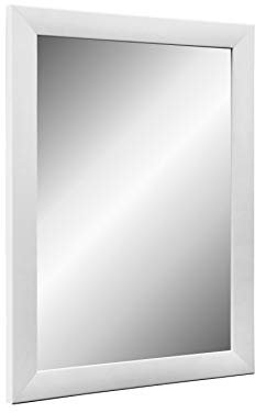 Online-GalleryKing TheMIRROR – Gerahmter Wandspiegel aus echtem Glas 60 x 80 cm – Maßanfertigung in Weiß matt z.B als Flurspiegel Salonspiegel