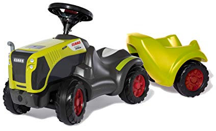 Rolly Toys 13 588 2 Babyrutscher Claas Xerion mit rollyMinitrac Anhänger (Rutschfahrzeug mit Trailer, für Kinder von 1,5-4 Jahre, Ablagefach unter Motorhaube, Flüsterlaufreifen) 135882