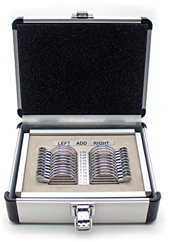 Toplionace Ensemble de Lentilles Progressives Optiques Ensemble de Lentilles D'essai Étui de Lentilles D'essaiOophtalmique 22 Pièces Boîte de Preuves D'objectif