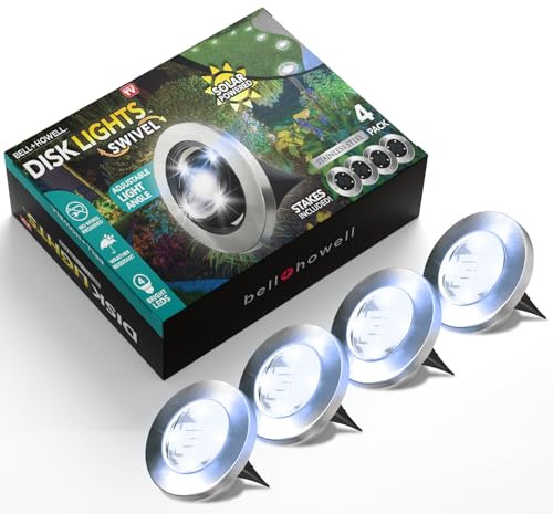 Bell+Howell Wireless Solar LED Rotating Lights for Patio, Garden, Lawn with 8 Bulbs and Stakes