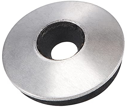 sourcing map Paquet de 100 Collé étanchéité Rondelles 14x4.8x2.8mm | Inox Acier, EPDM Caoutchouc, à Dos Vis Joint