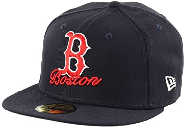 New Era Boston Red Sox Dual Logo Navy 59Fifty Basecap - 7 3/8-59cm (L)