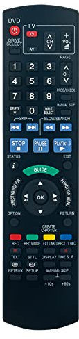 AULCMEET N2QAYB000758 Replaced Remote Control Work for Panasonic HDD DVD Recorder DMR-BWT735EB DMR-PWT635 DMR-BWT720EB MRBWT720EB DMRBWT720EB