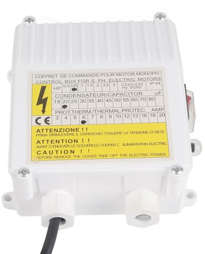Scatola di Controllo per Pompa Sommersa, Quadro Elettrico Interruttore per Pozzo Profondo, 550W
