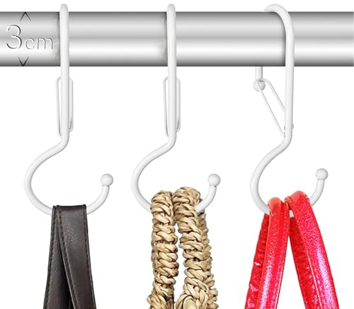 Blau Marité 6 S-Haken mit Anti-Fall-Sicherheitsverschluss – Weiß