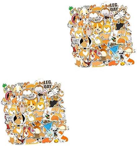 OSALADI 200stücke Corgi Aufkleber Für Koffer Wasserdichte Graffiti-dekoration Für Möbel Als Für Weihnachten Und -bastelprojekte Für Junge Mädchen Und