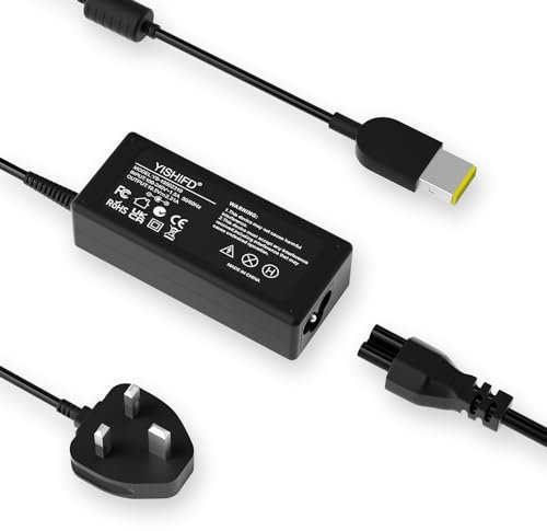 for Lenovo Laptop Charger-fit for T430/T440/T450/T460/T560/E431/E440/E531/E540, 65W Yellow USB Power Adapter for ThinkPad X/E/S/L/B/U/T/K/Z/Y/G, 20V 3.25A Power Supply for Yoga 2/11/11S/13(Not USB C)