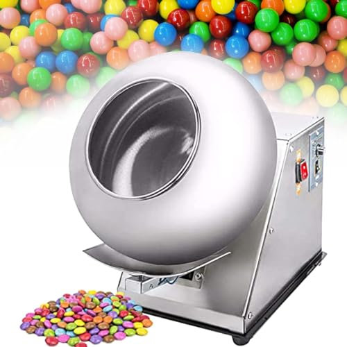 Mini macchina for la teglia for cioccolato, velocità di rotazione regolabile, 2-5 kg/h Macchina for lucidare il rivestimento di cioccolato Macchina for asciugare il rivestimento di palline di zucchero