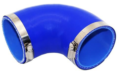 Ablaufschlauch Silikonschlauch, 90-Grad-Anschluss, Auto-Ladeluftkühler, Turbo-Ansaugrohr-Kupplung, blau Wasserpumpe(Color:25MM)