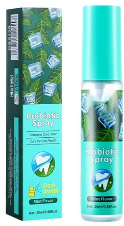 Spray Buccal Protection Halitose - 20ml - Haleine Fraîche - Efficacité Prouvée - Non Aérosol Sans Sucre (Saveur de Menthe)