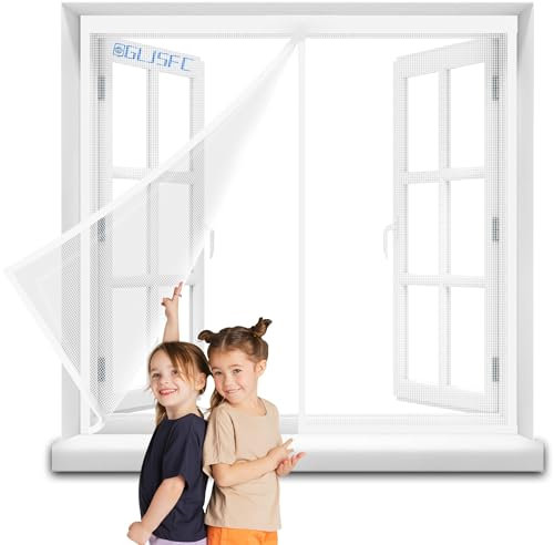 Magnetic Fly Insect Screen Keep Mosquito Out Mesh Curtain 60x110cm Magnetic Door Cover, Screen Door Self-Closing Privacy Screen Door for Patio, Kitchen, Bedroom White