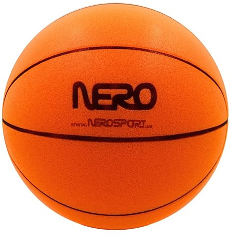 NERO SPORT Ninja Silent Basketball- Soft Foam Indoor Basketball Size 3 (7 inches) | Soundless for Quiet Dribbling and Indoor Training (Ball in Bag)