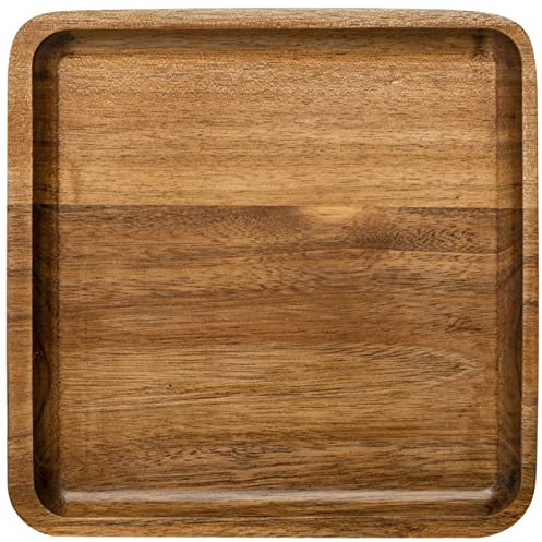 OQHAIR Vassoio di Frutta Piatto Quadrato Colazione Piatto di Pane Piattino Vassoio da tè Dessert Piatto da Cena Stoviglie Piatti di Frutta in Legno Intero