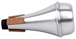 BESTonZON Trompetendämpfer Mit Gerader Schale Musikzubehör Für Anfänger Geeignet Für Trompetentypen Hochwertiges Metall Silber