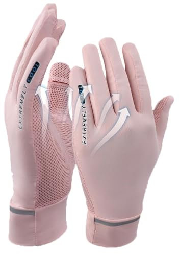 UV-Schutzhandschuhe – Fingerlose Handschuhe, UV-Schutz, Reithandschuhe, atmungsaktives Netzgewebe, rutschfeste Griff-Arbeitshandschuhe, Zwei-Finger-Touchscreen, keine Notwendigkeit, Handschuhe für